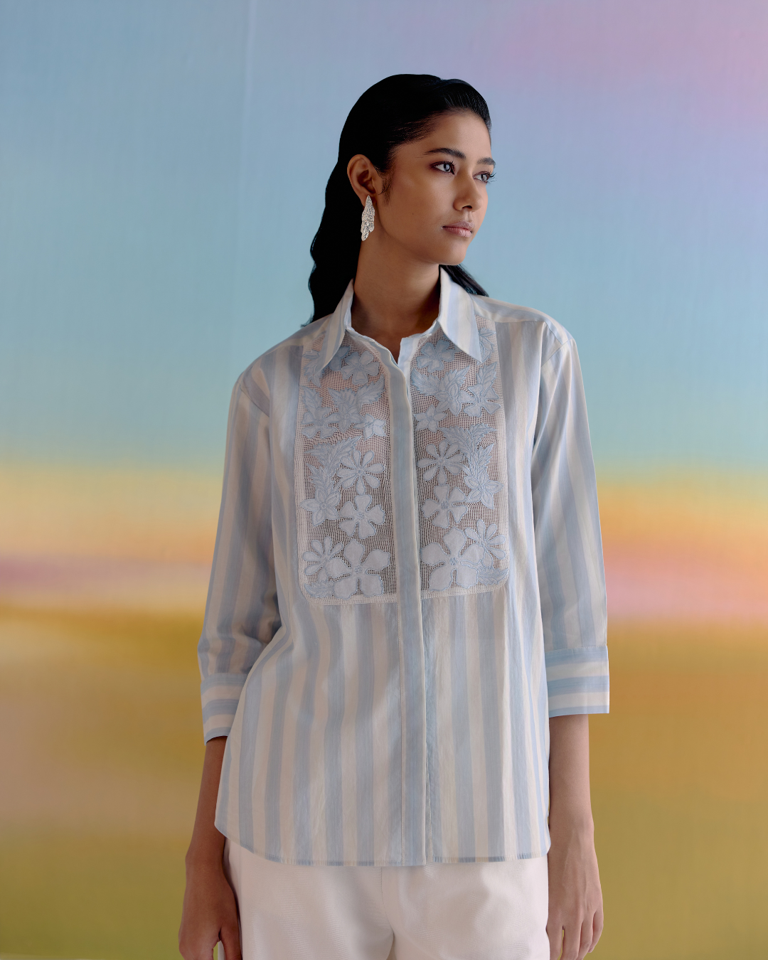 BLUE BLUSH SHIRT