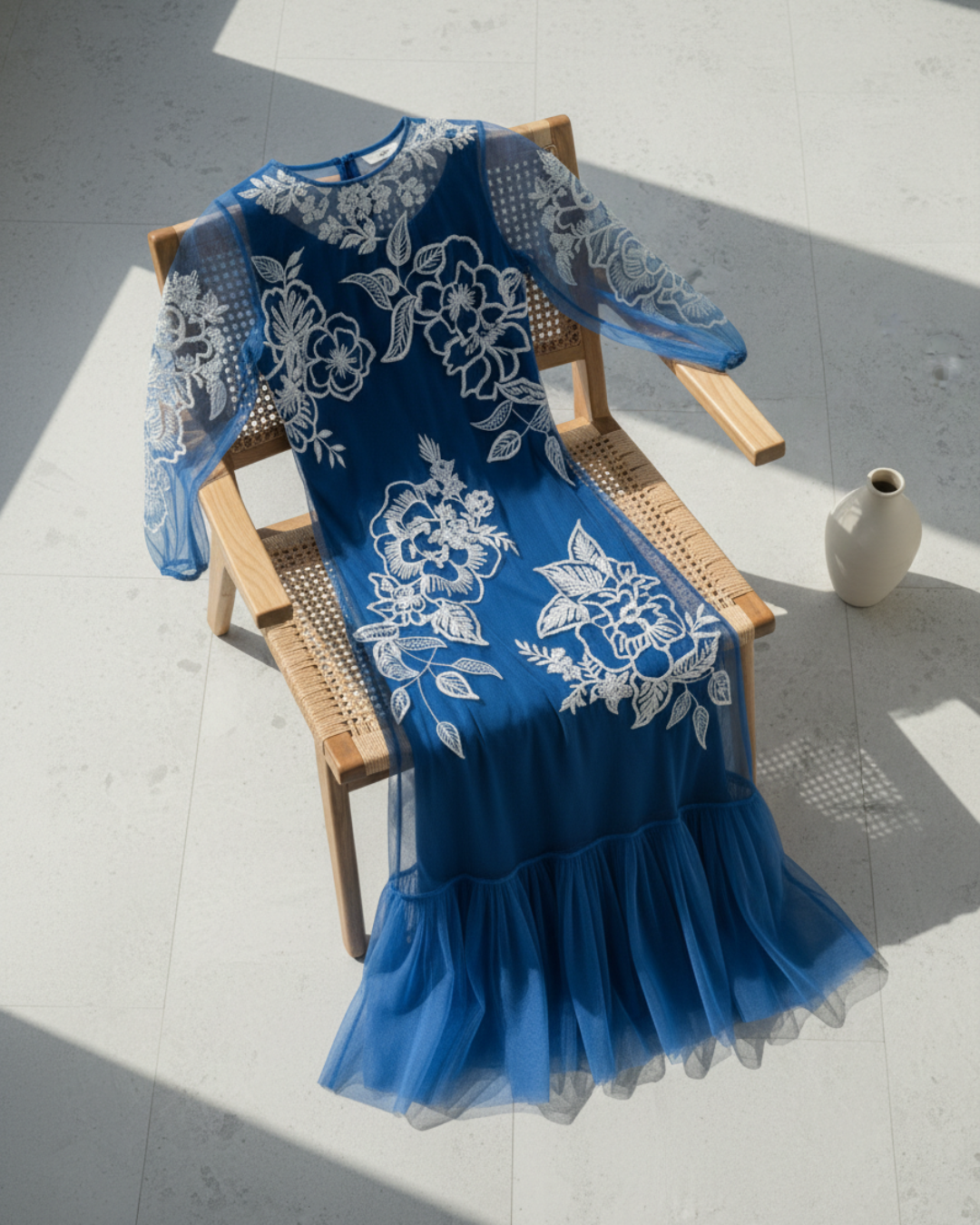 Hand crafted blue sea dress