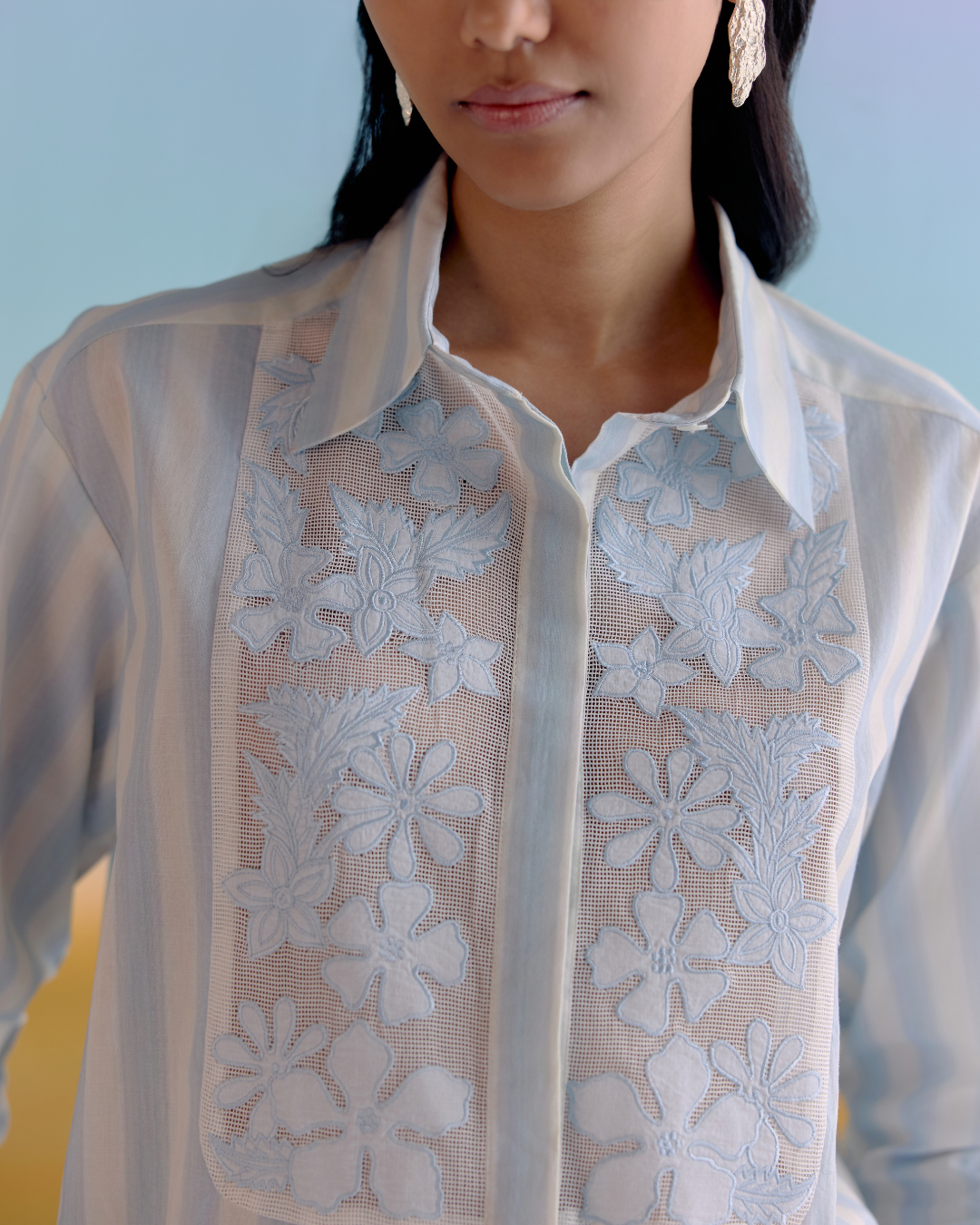 BLUE BLUSH SHIRT