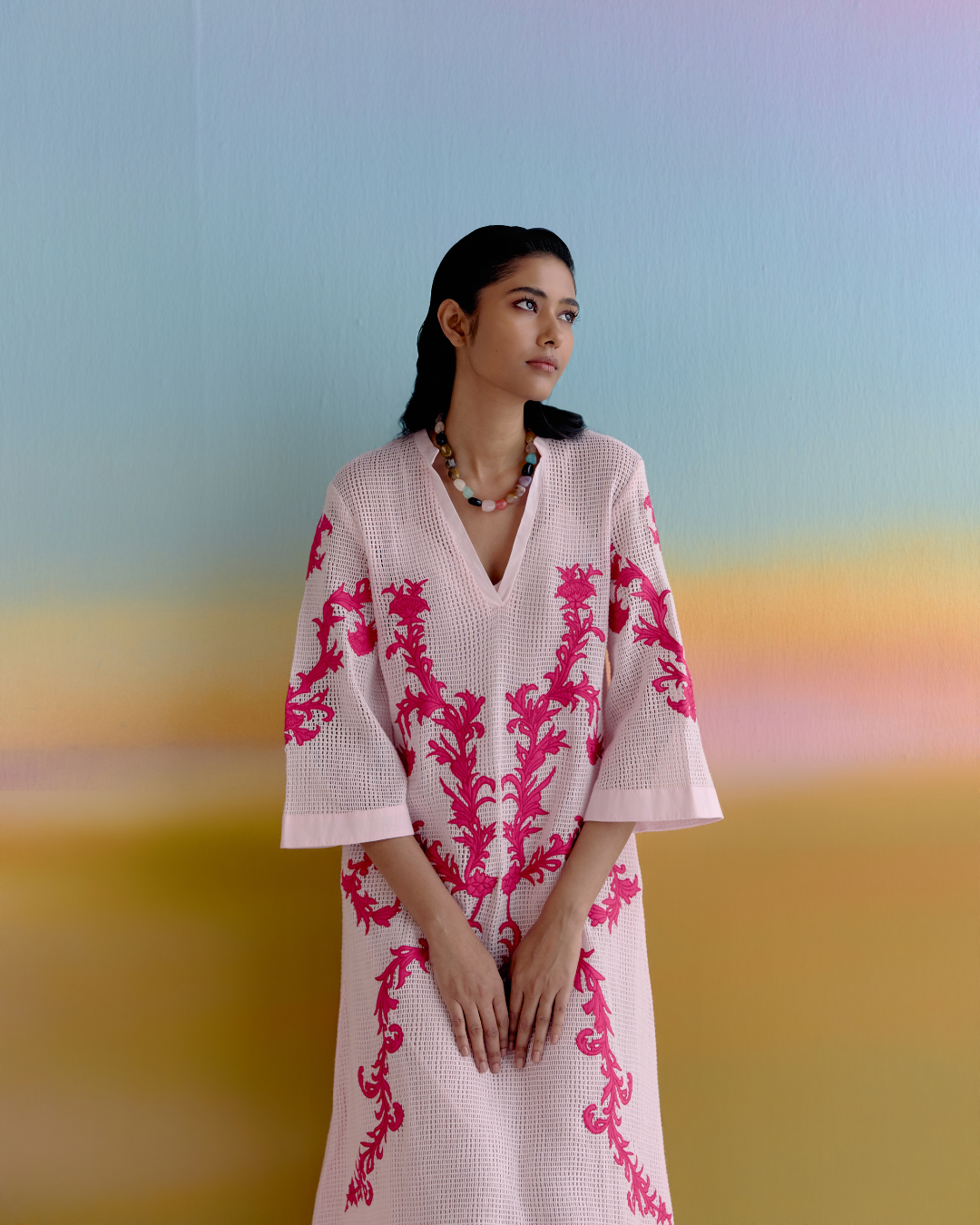 ORCHID VEIL MIDI DRESS