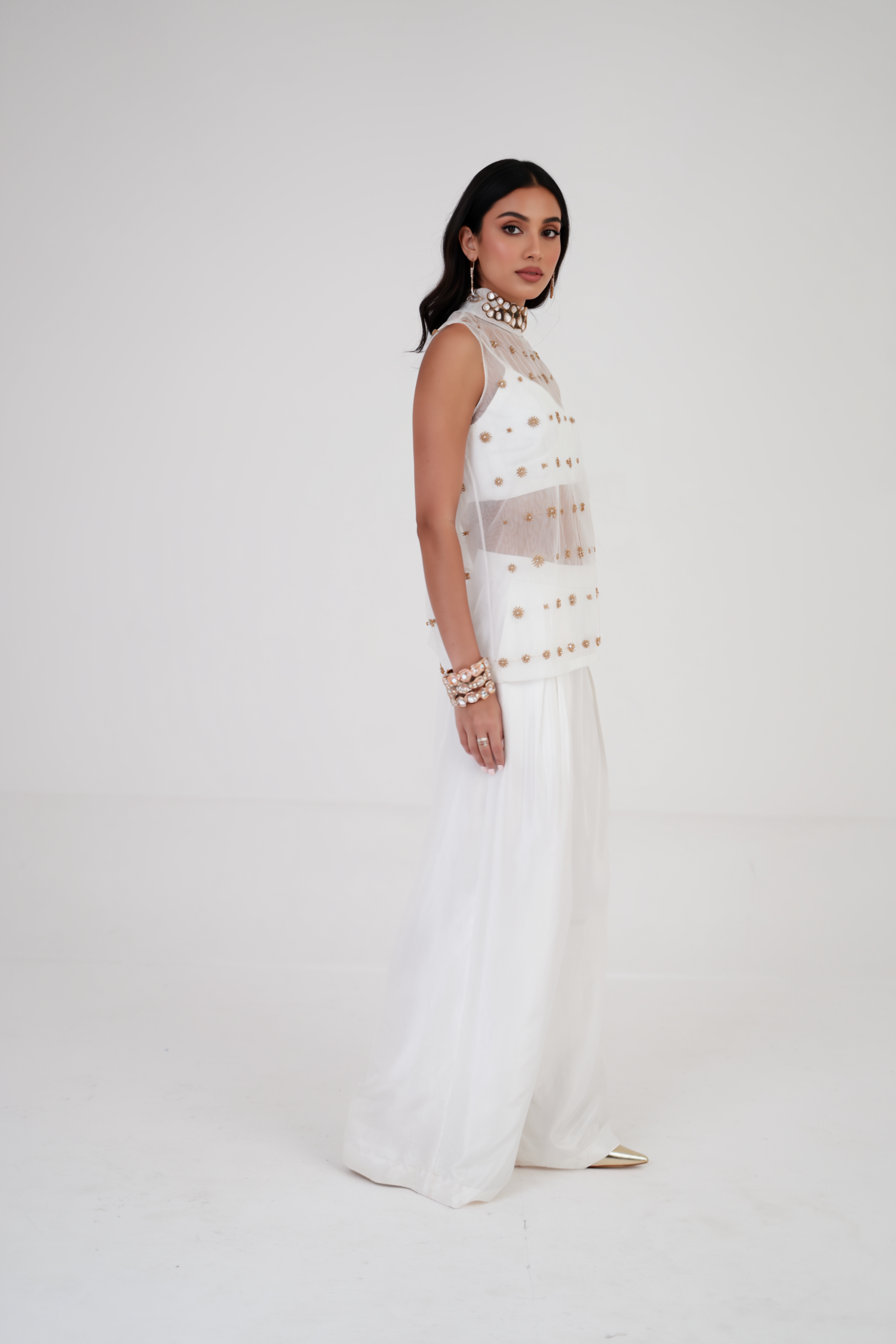 Silk Wave Palazzo Pant
