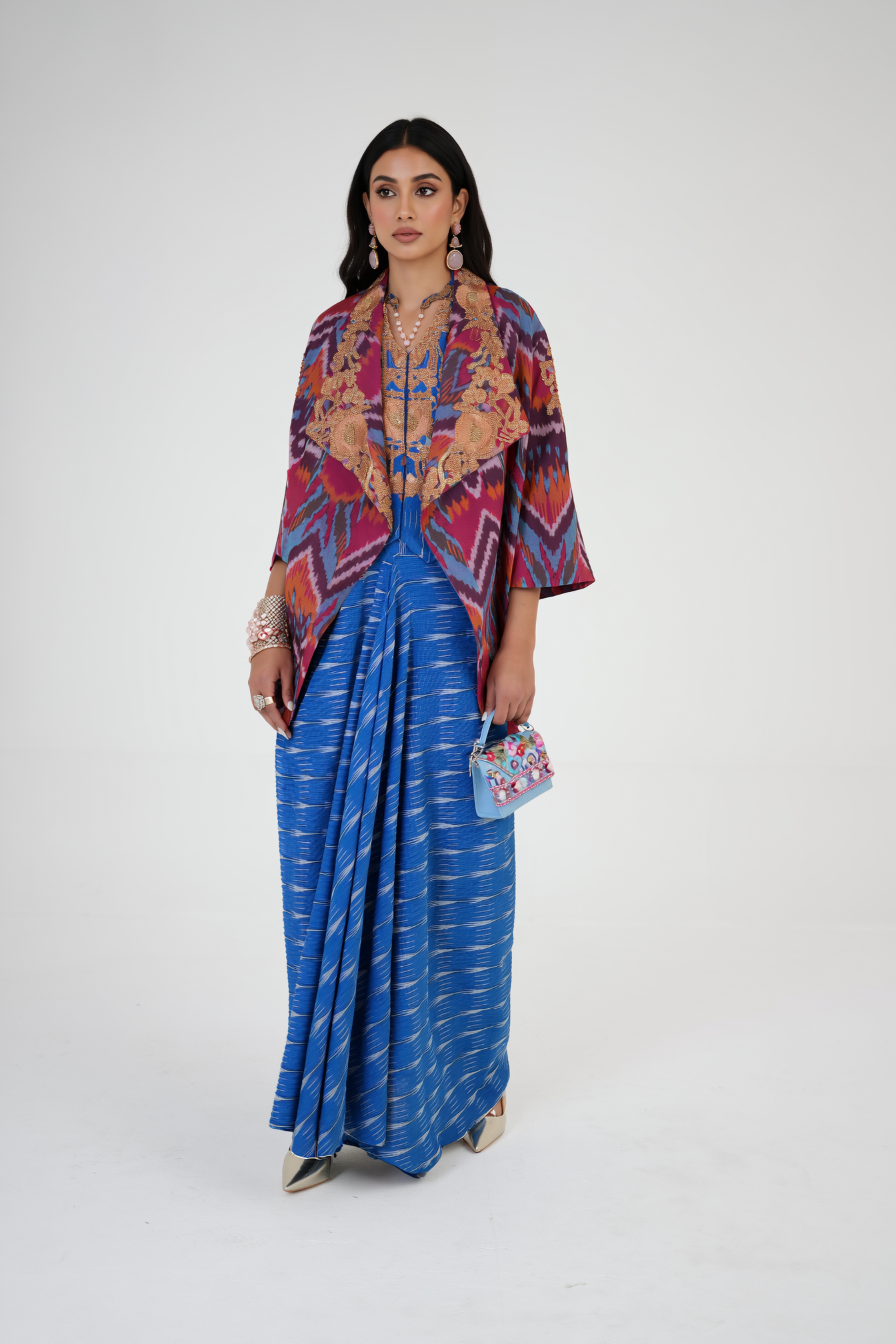 Crafted Grace Cape and Skirt Set