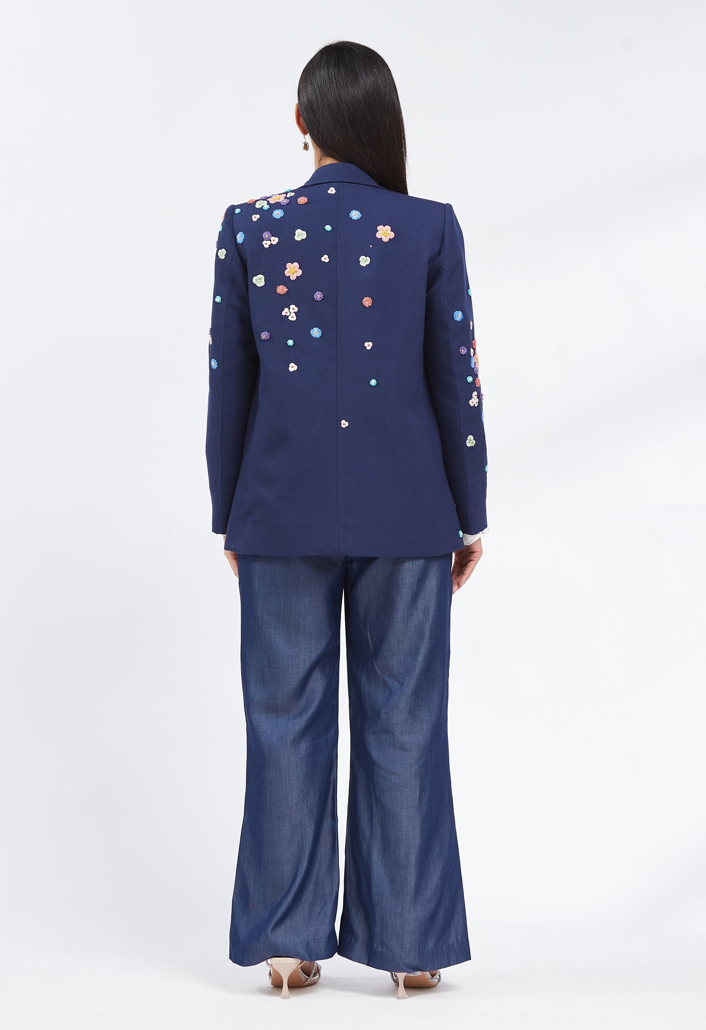Fairy Flower Wool Hand Embroidered Jacket