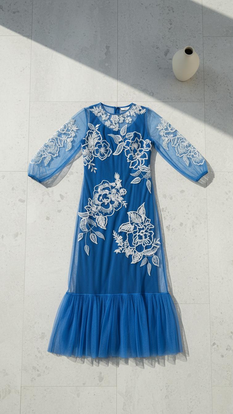 Hand crafted blue sea dress