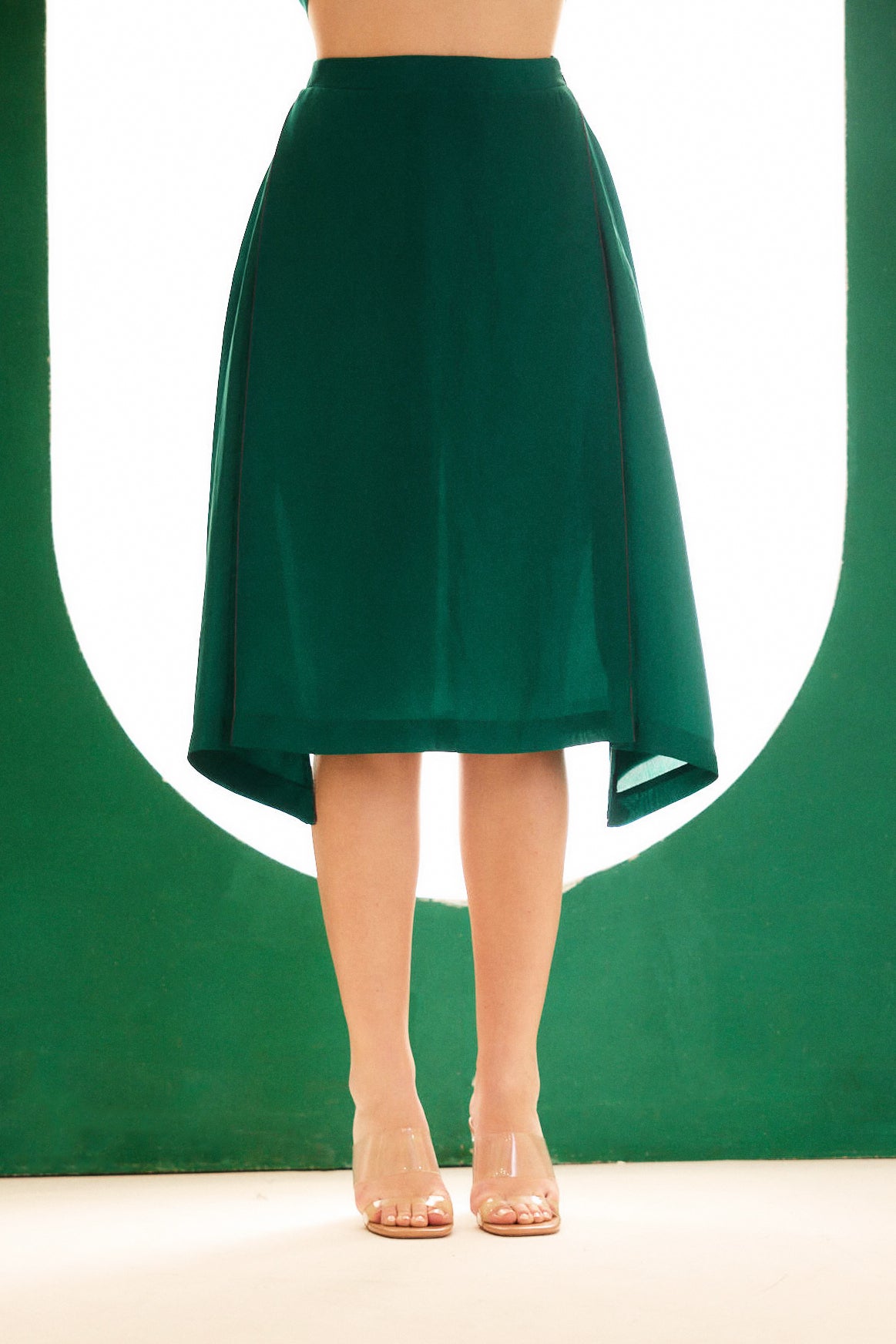 Emerald green visionary skirt