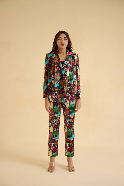 My India Print Blazer