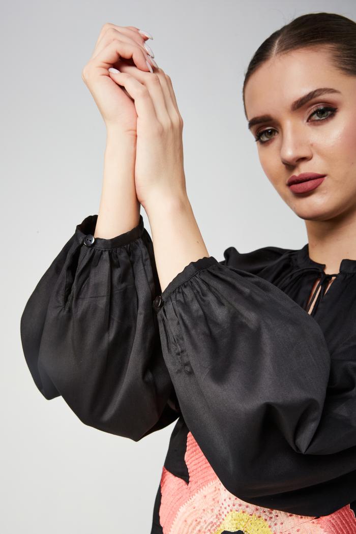 Peach Floral a Line Long Dress