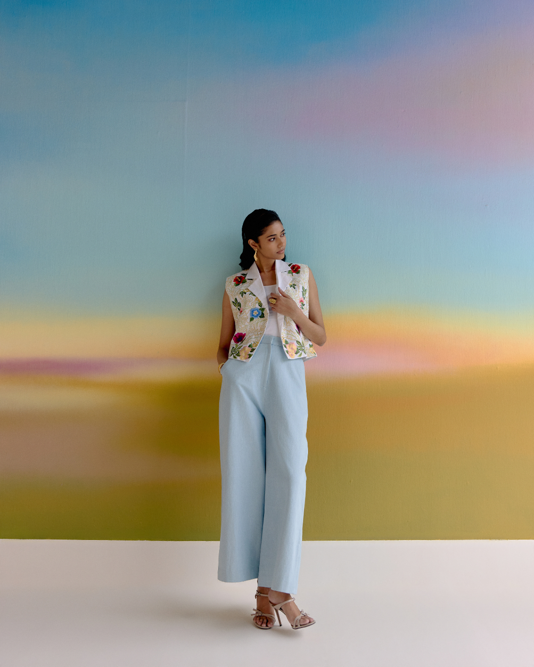 AVLD BLUE WIDE LEG DENIMS