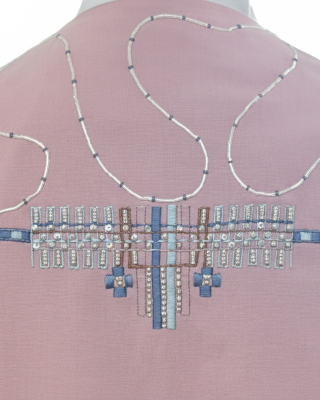 Graphic needle statement jacket
