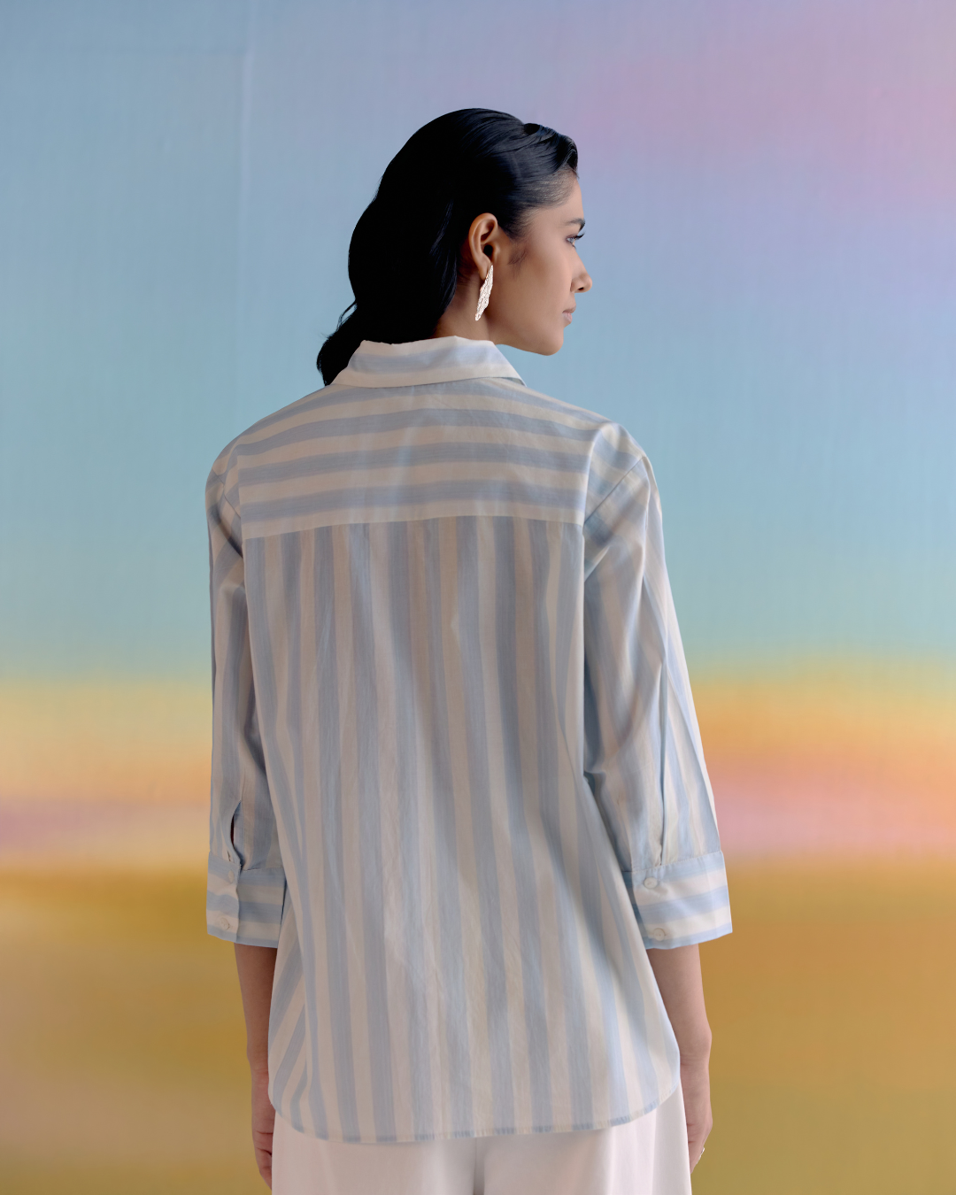 BLUE BLUSH SHIRT