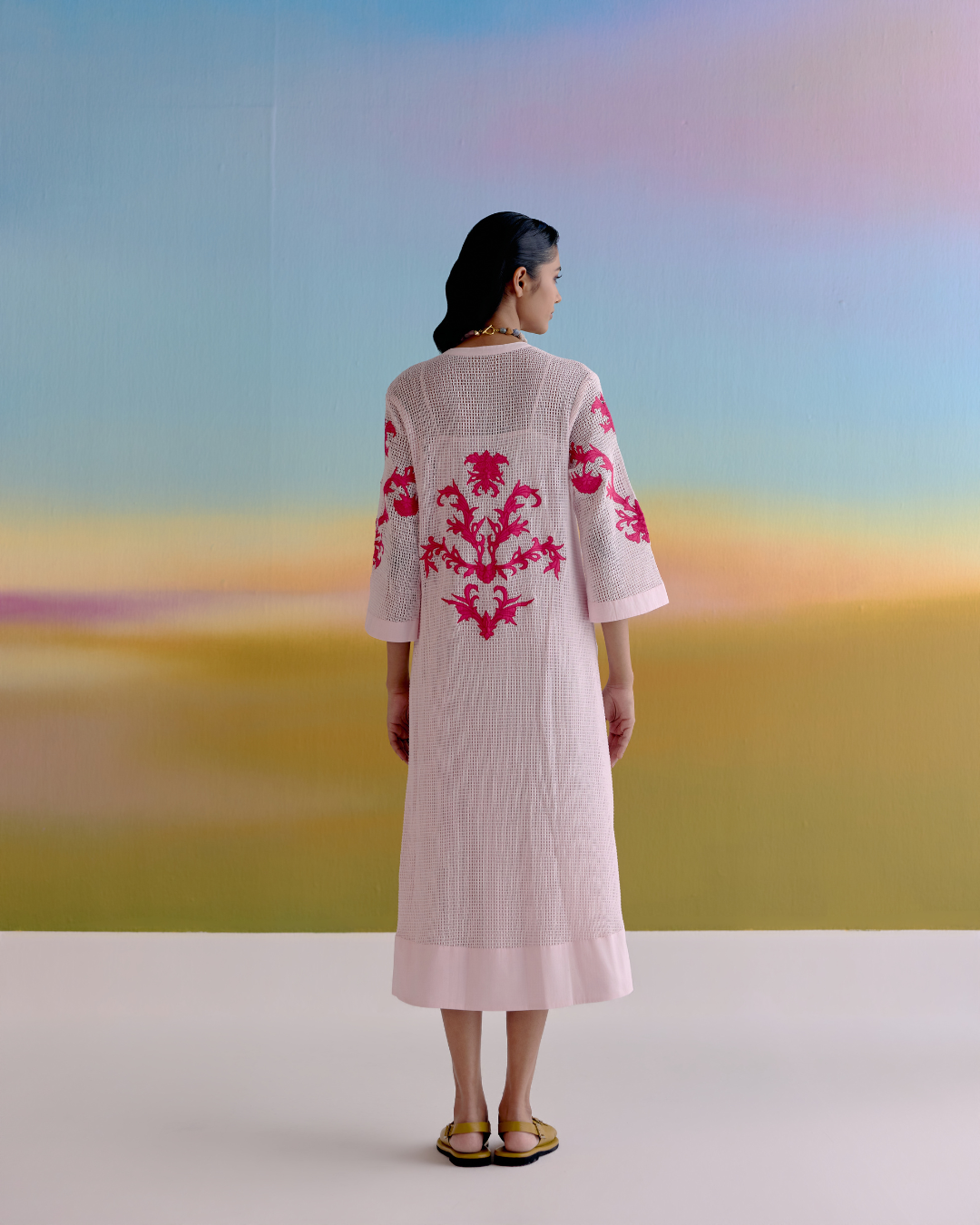 ORCHID VEIL MIDI DRESS