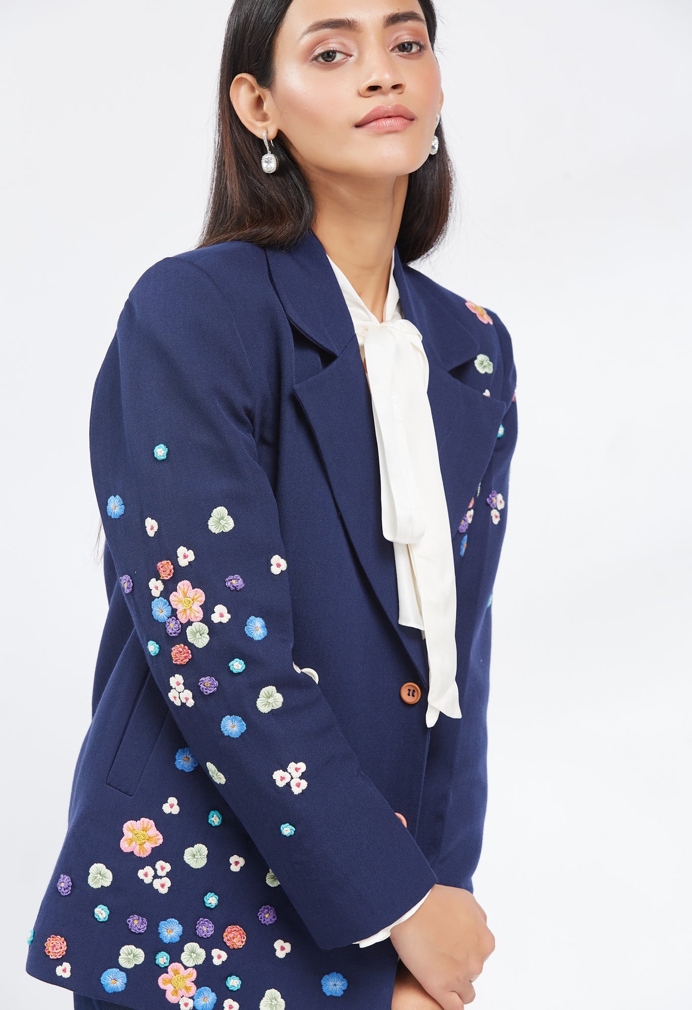 Fairy Flower Wool Hand Embroidered Jacket