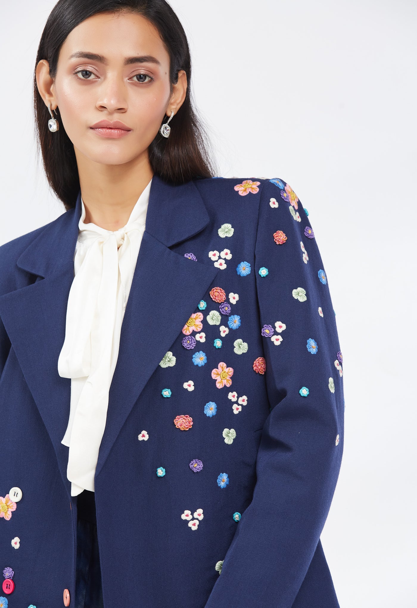 Fairy Flower Wool Hand Embroidered Jacket