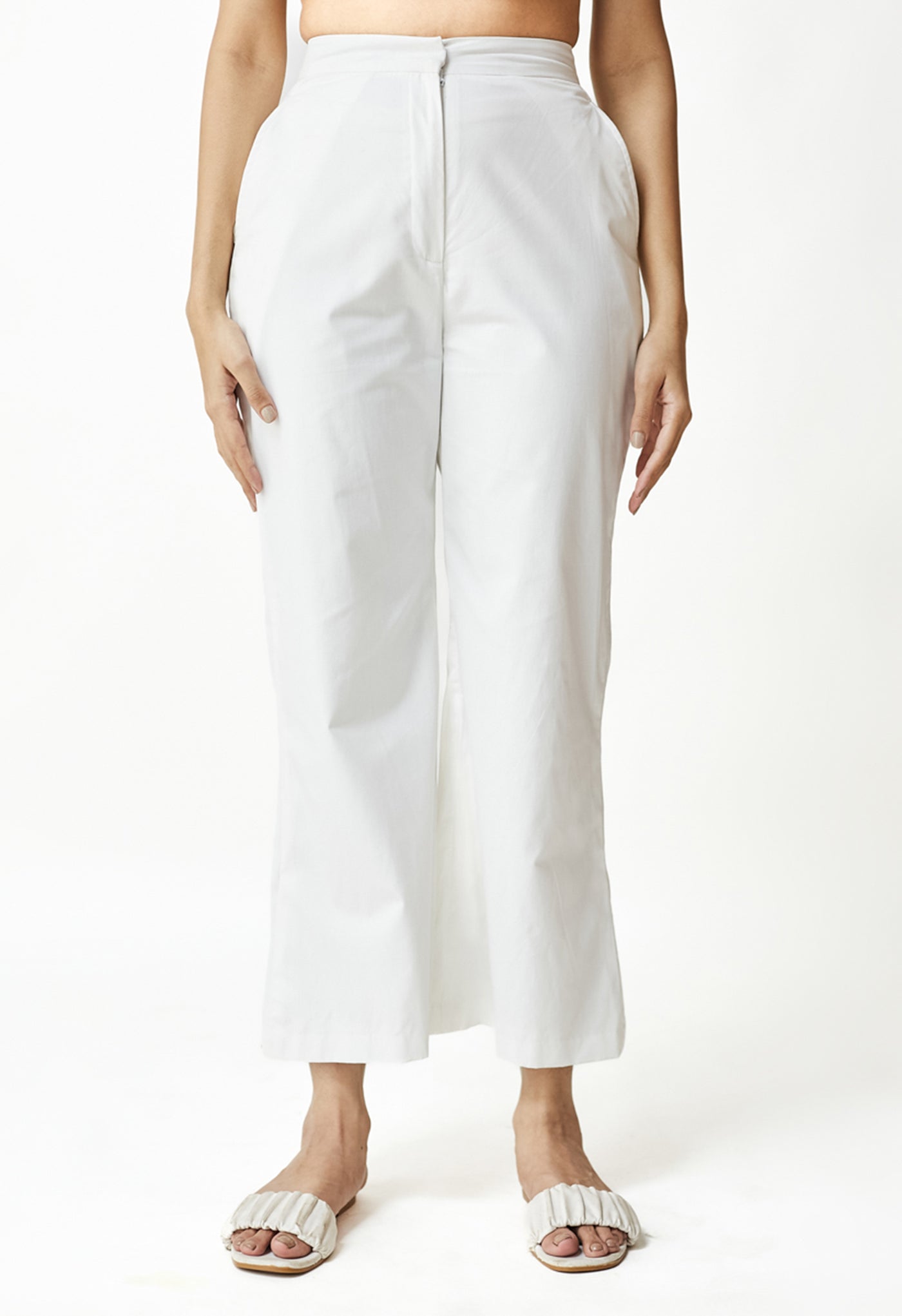 White Flared Pant