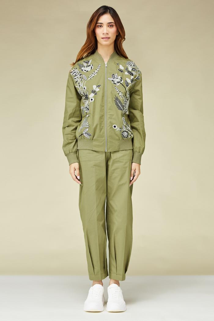 Khaki Green Everyday Jacket Set