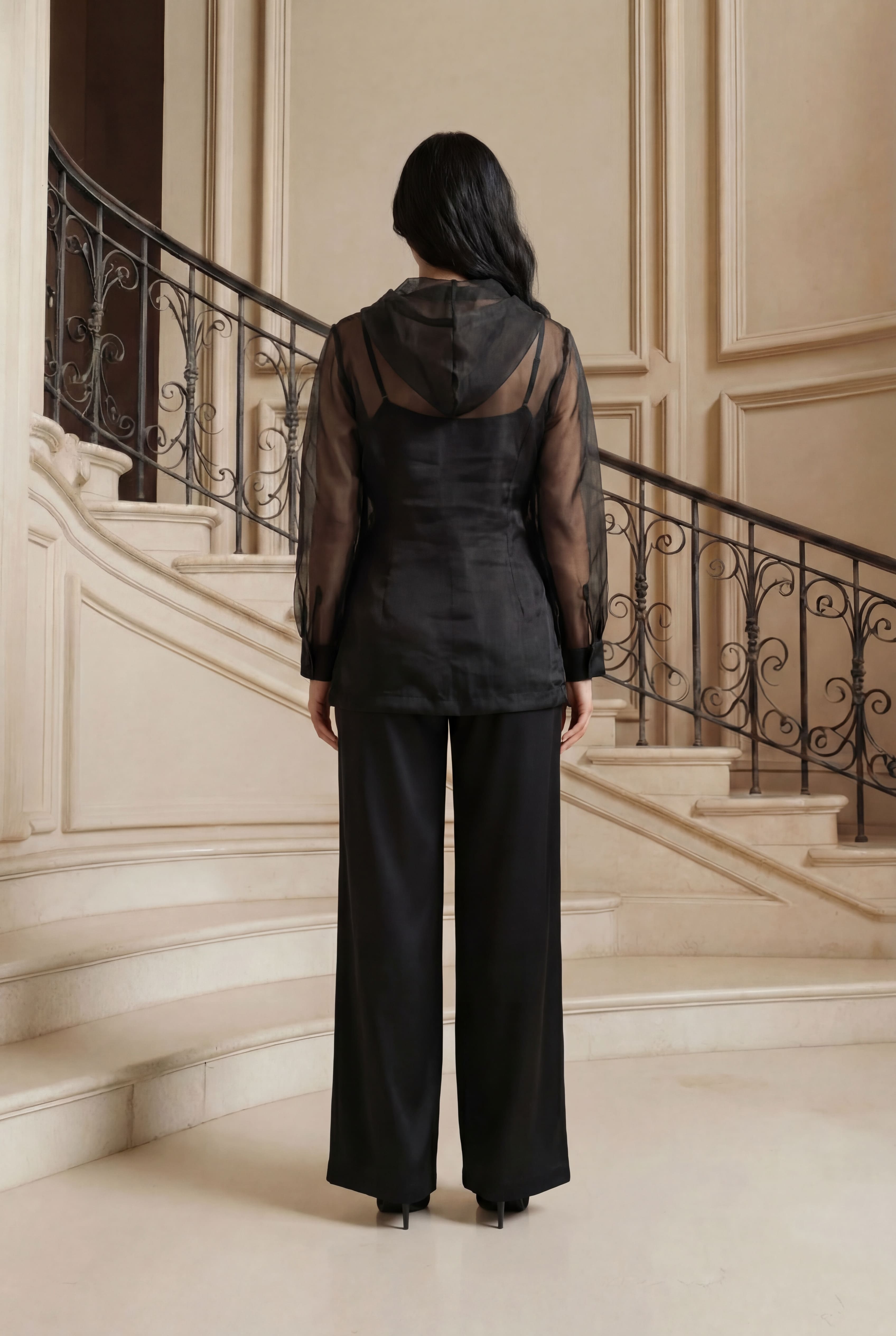 ORGANZA OVERLAY SHIRT