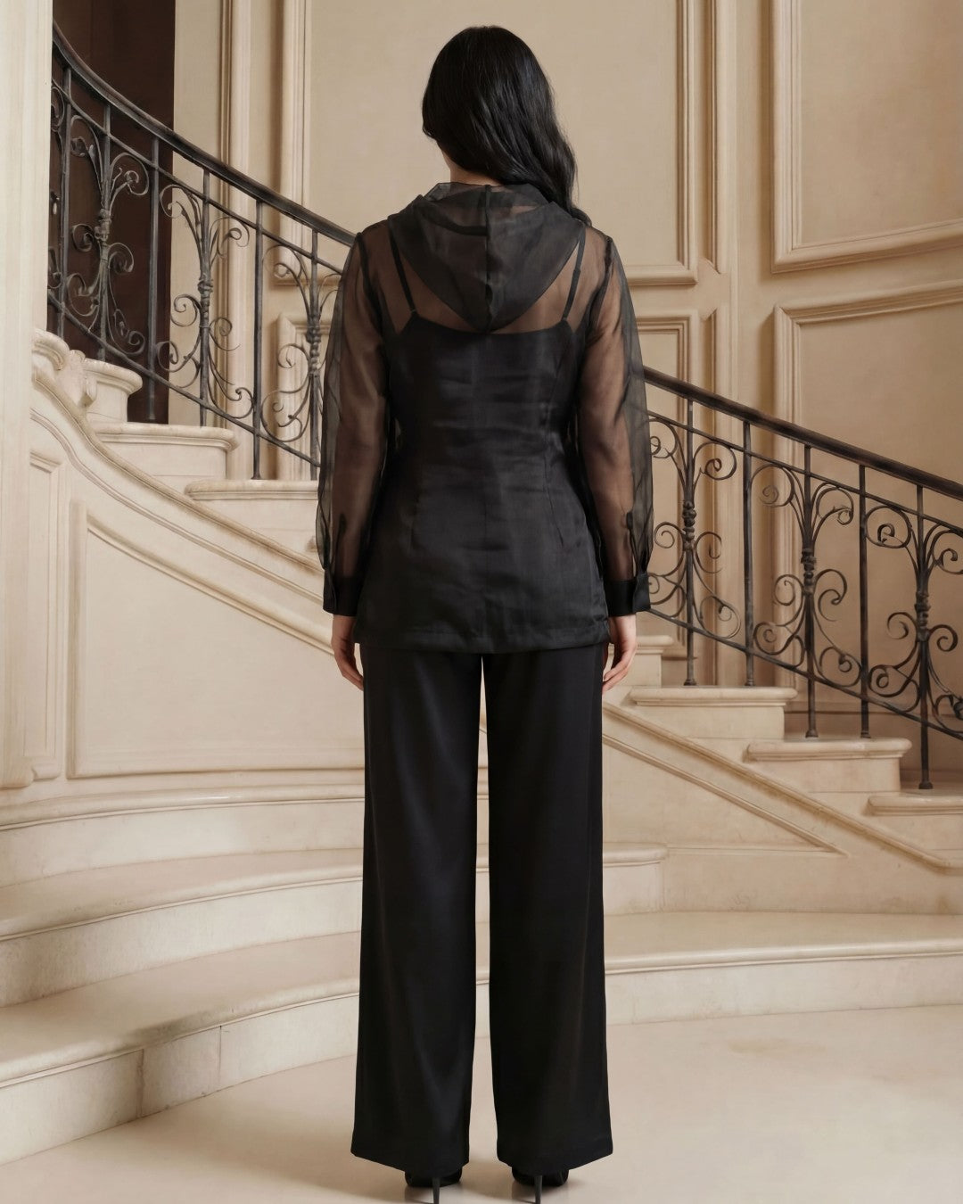 ORGANZA OVERLAY SHIRT