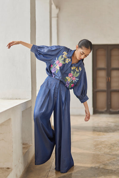 Denim Embroidered Shirt