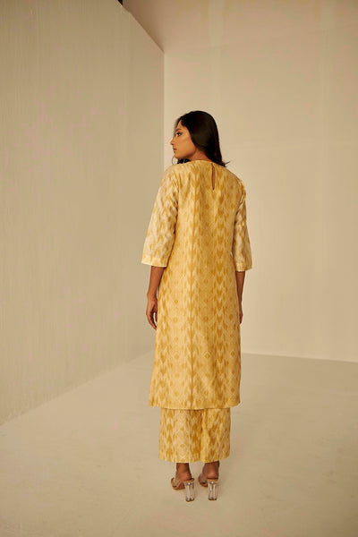 Beige Gold- The Rehmat Trench With Kurta And Pant Set, BeTrue, Be True