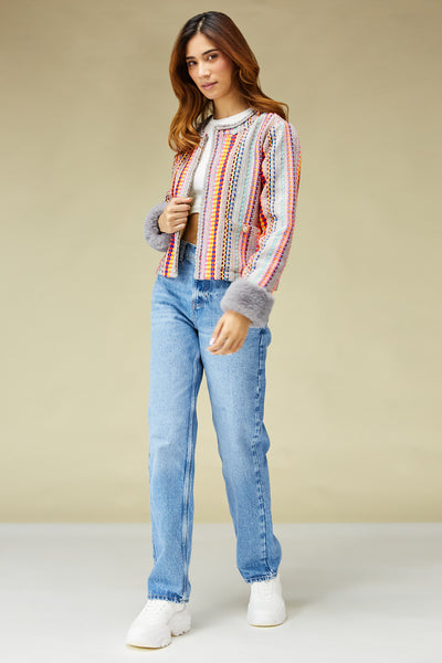 Multicolour Happy Stripe Jacket