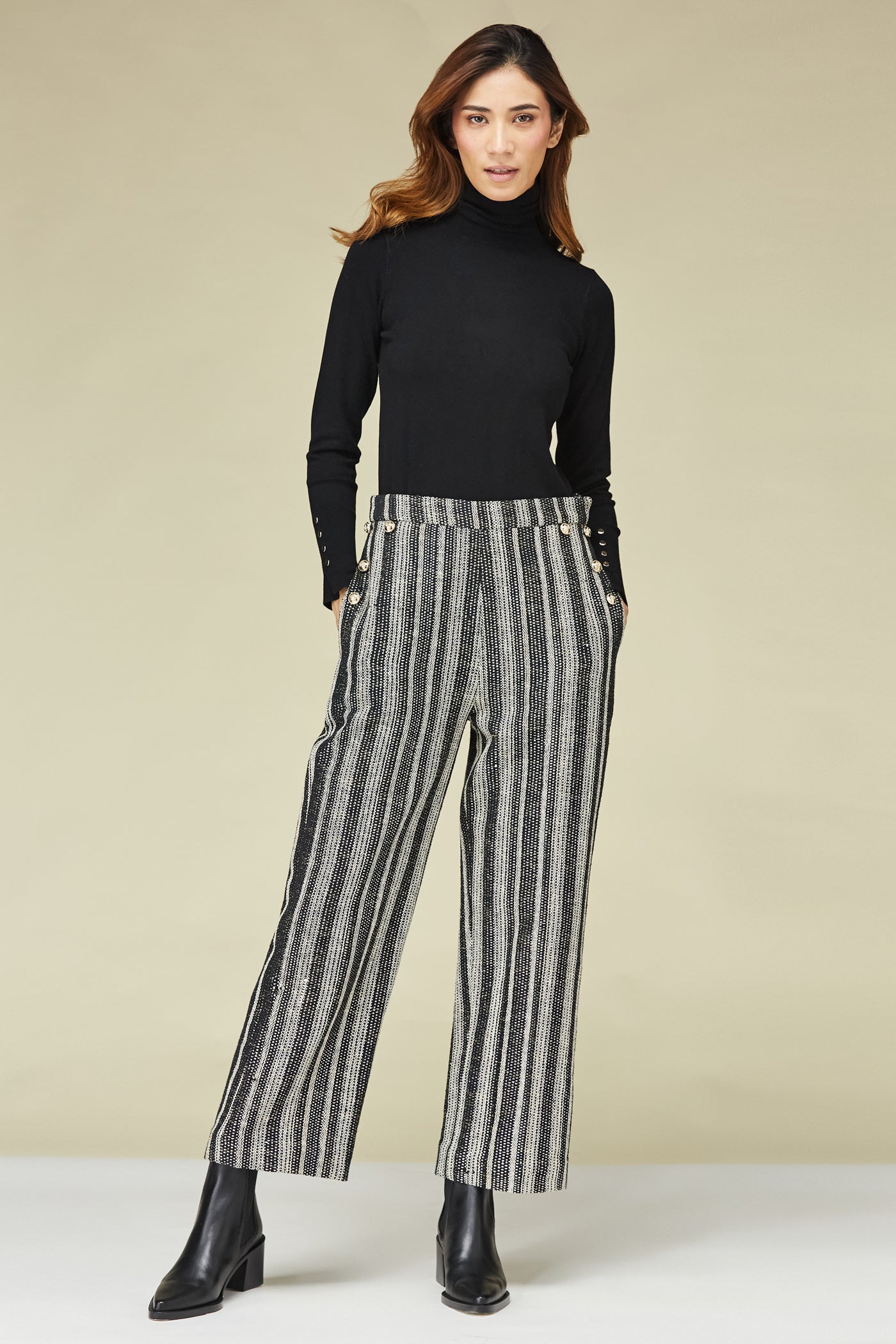 Black and Silver Handloom Pants