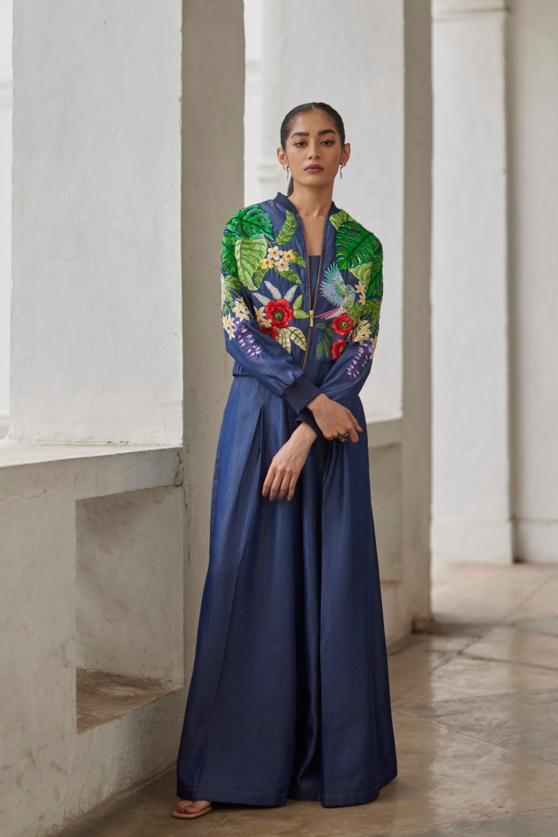 Denim Buda Embroidered Jacket