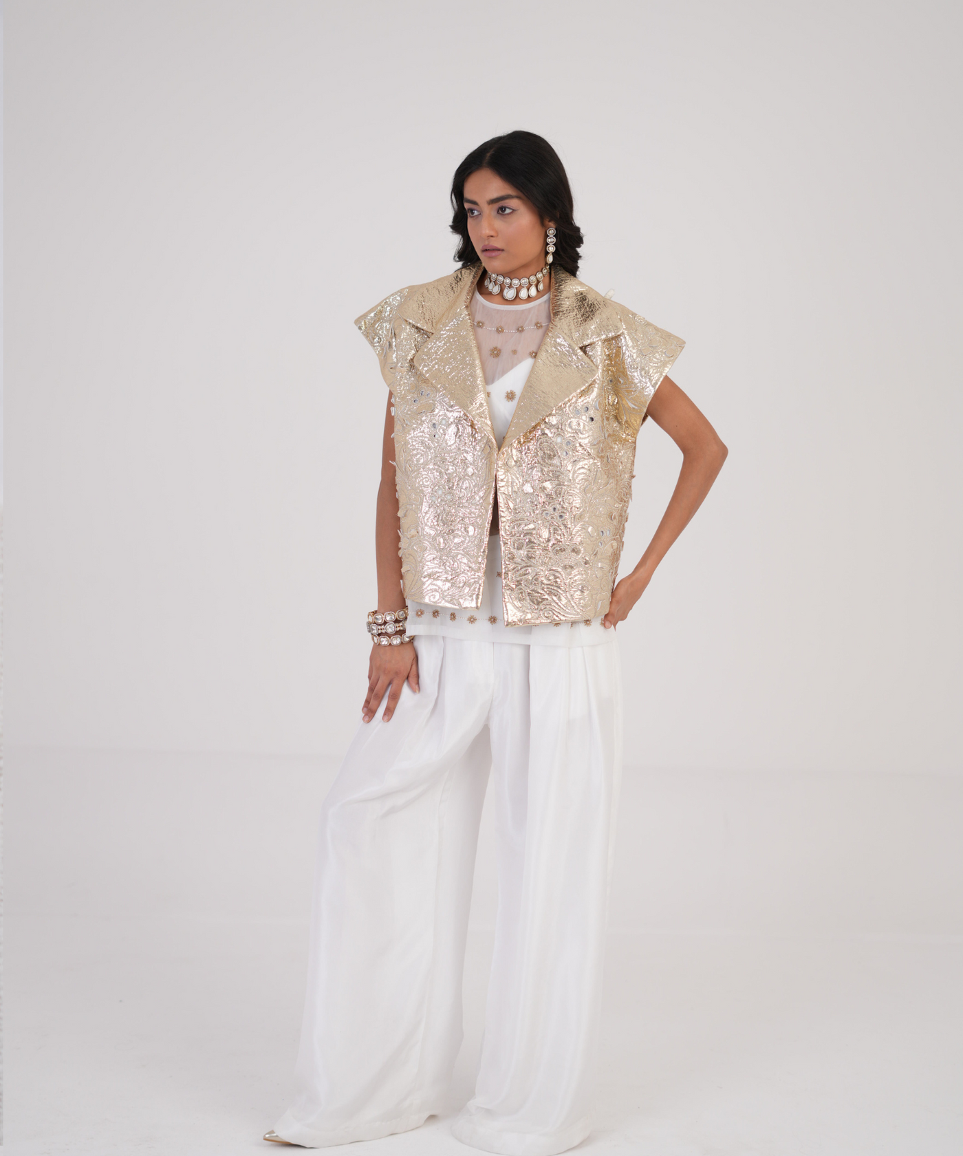 Silk Wave Palazzo Pant