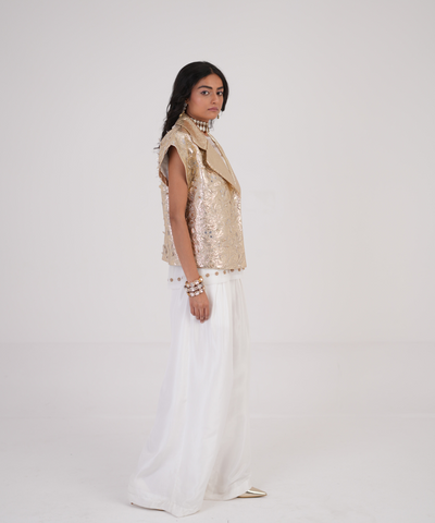 Silk Wave Palazzo Pant