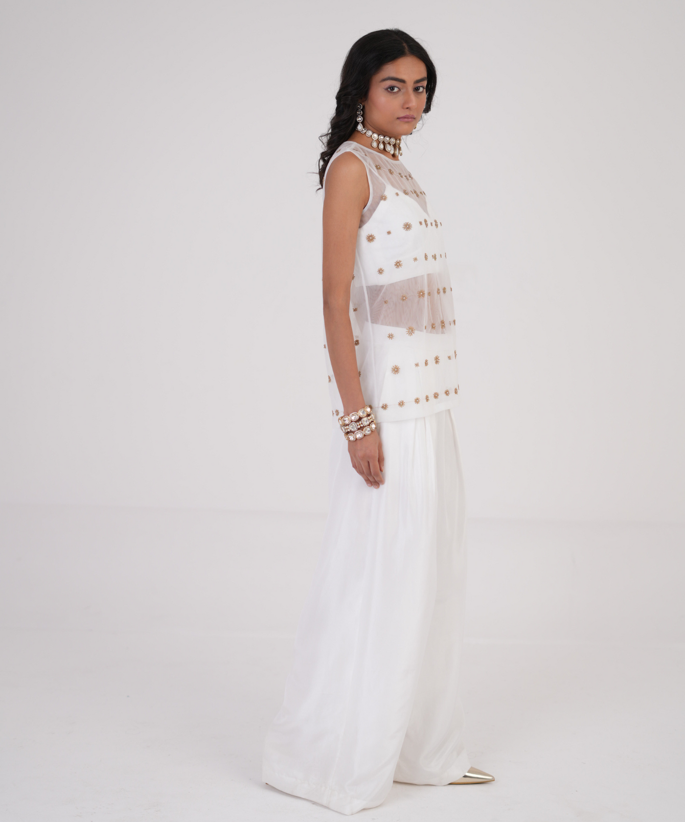 Silk Wave Palazzo Pant