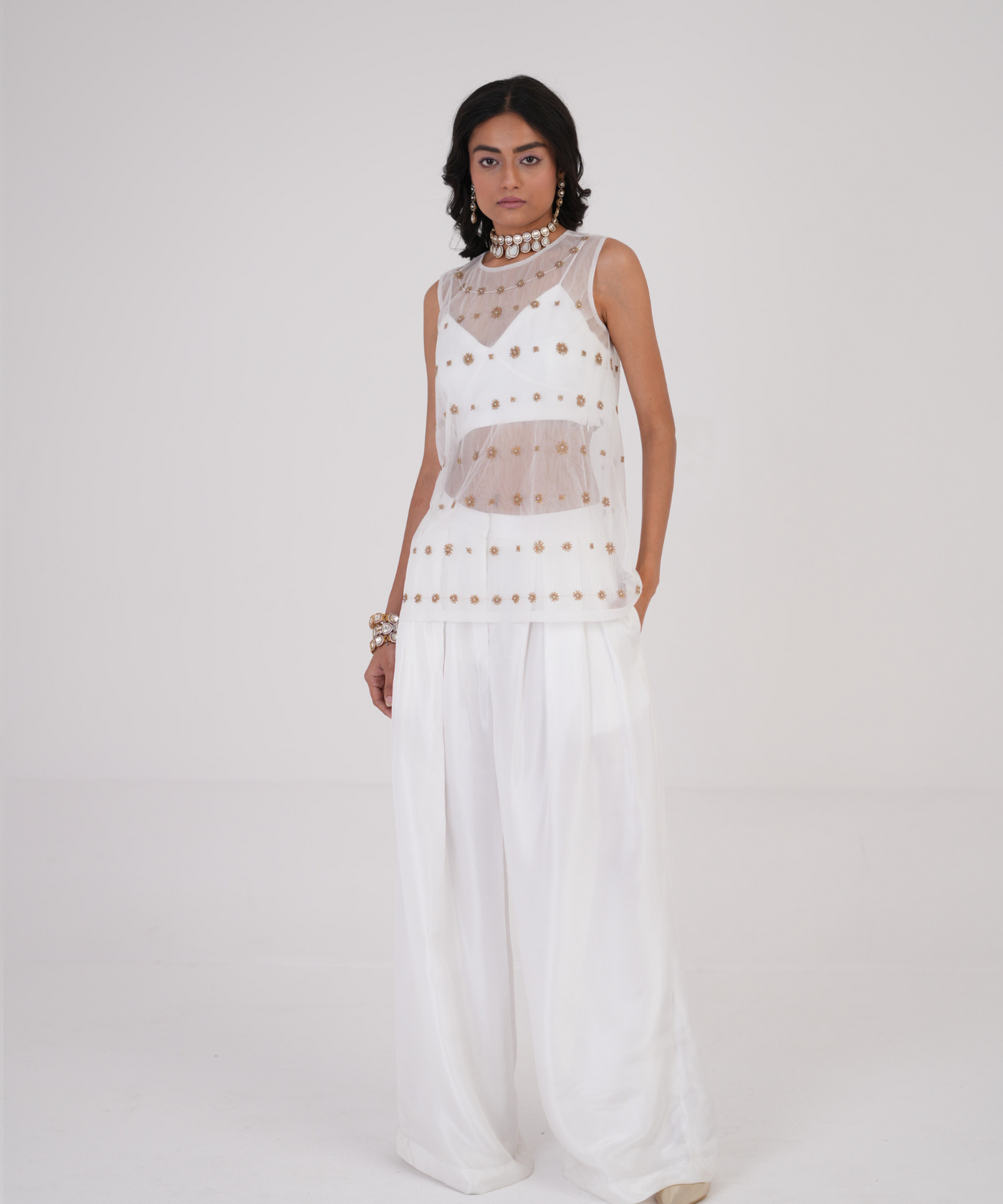Silk Wave Palazzo Pant