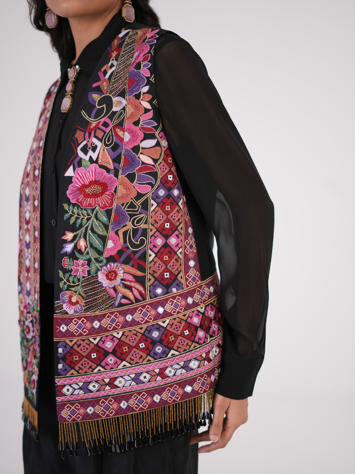opulent silk pleated pants