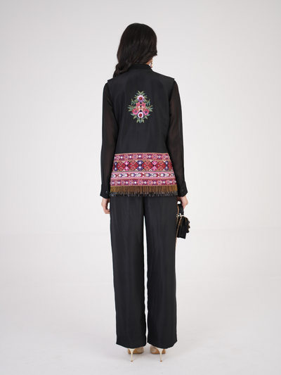 opulent silk pleated pants