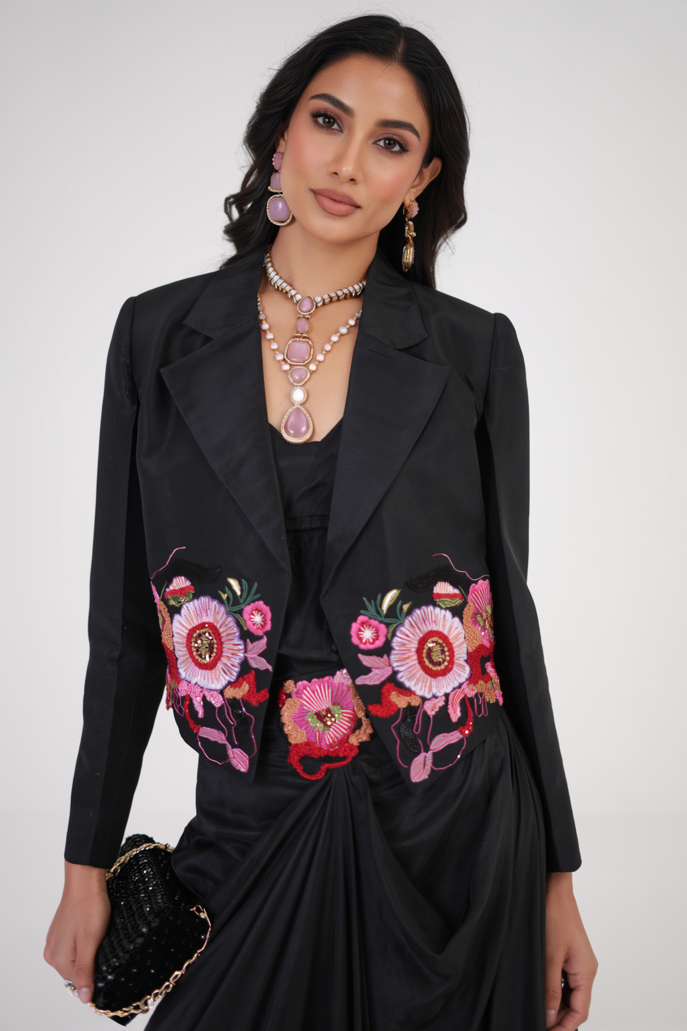 Embroidered Muse Jacket & Skirt Set