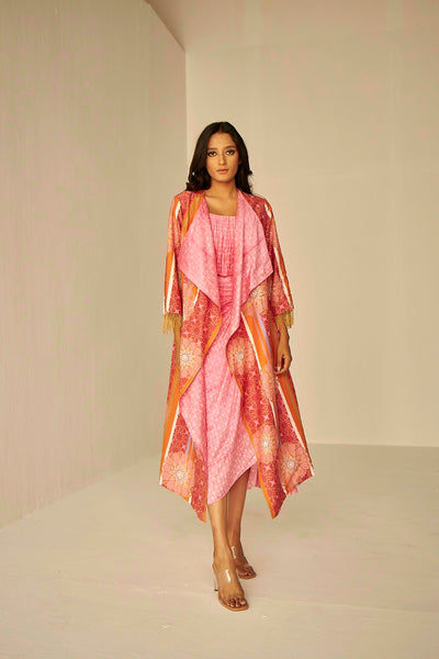 Pink- Resort Shibori Cape Set, BeTrue, Be True