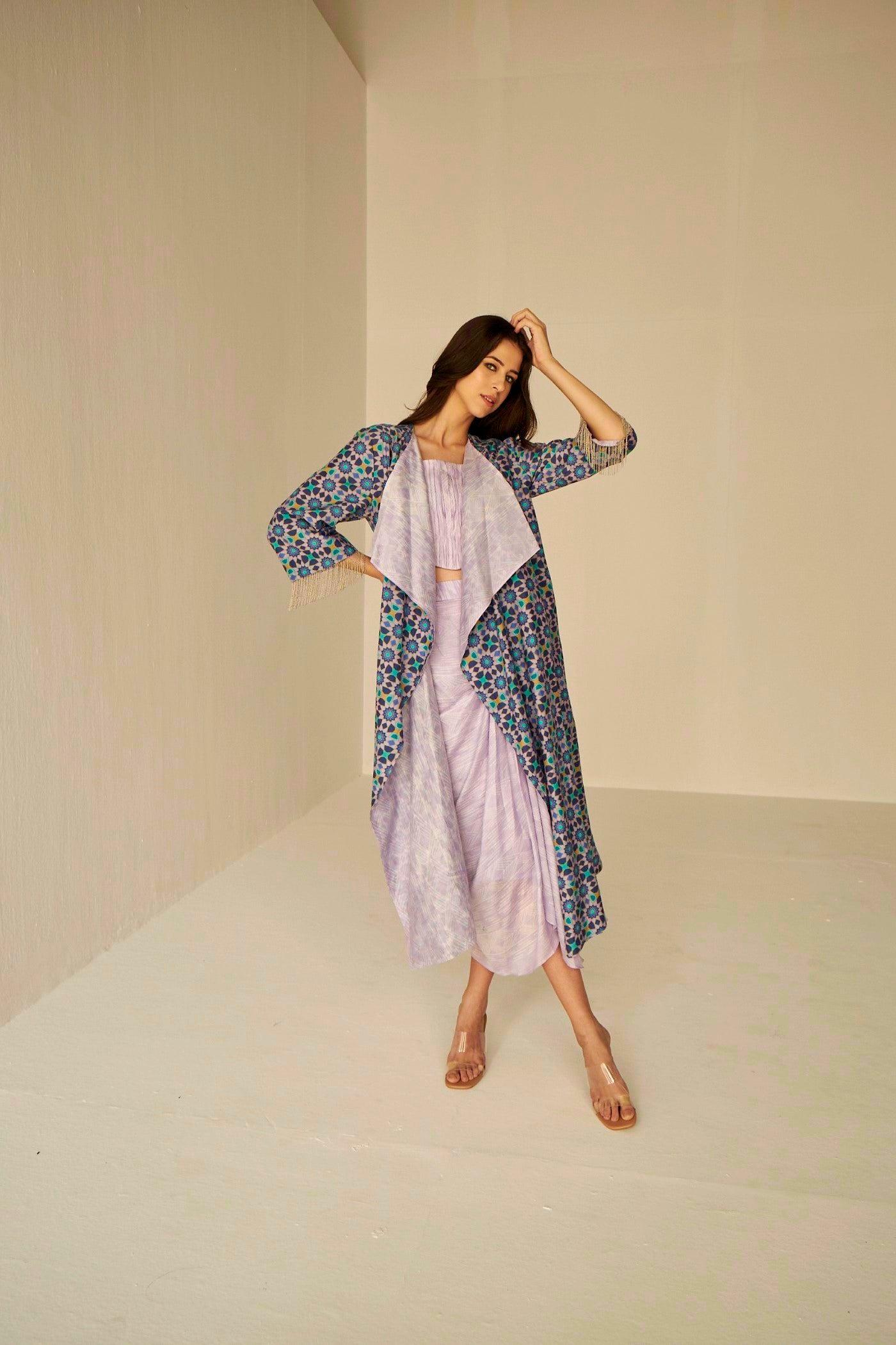 Lilac- Resort Shibori Cape Set, BeTrue, Be true