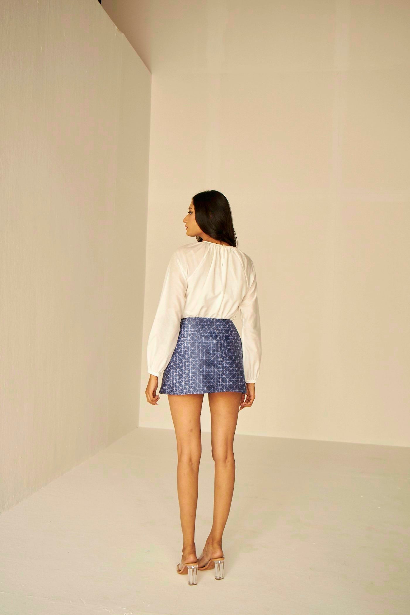 Off White- Gathered Blouse, Silk Clouse, BeTrue, Be True